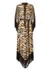 Roberto Cavalli Leopard-print Fringe Dress In Neutrals