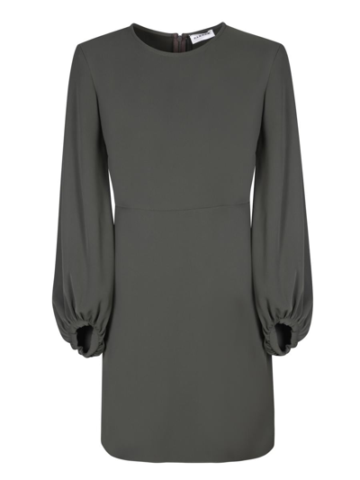 P.a.r.o.s.h Long-sleeved A-line Mini Dress In Green