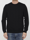 Valentino Garavani Man Sweater Black Size L Virgin Wool In Black
