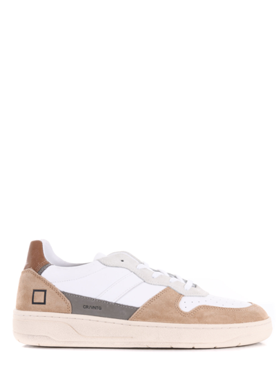 Date Sneakers Uomo D.a.t.e.  Leather And Suede In White