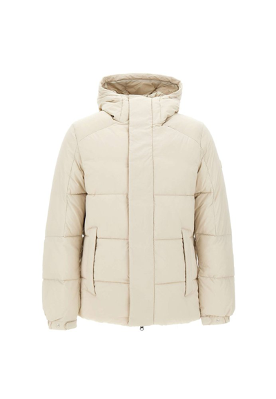 Save The Duck Hooded Puffer Jacket In Beige
