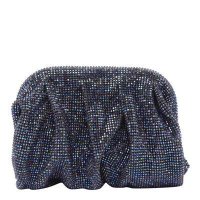 Benedetta Bruzziches Venus Embellished Small Clutch Bag In Blue