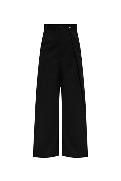 Mm6 Maison Margiela Flared Tailored Trousers In Black