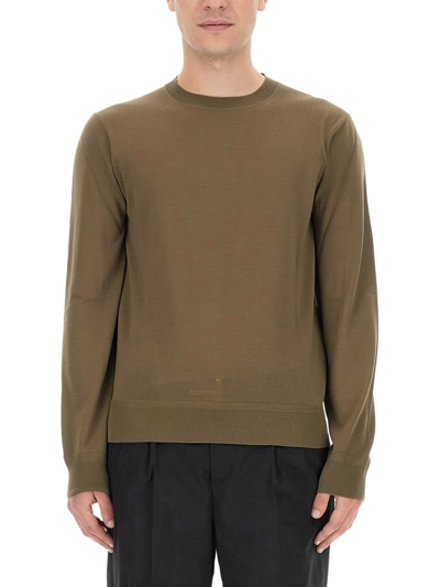 Tom Ford Crewneck Knitted Jumper In Green