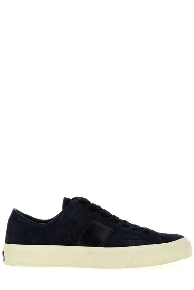 Tom Ford Logo Patch Lace In Navy