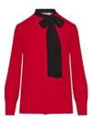 VALENTINO VALENTINO SCARF DETAILED LONG SLEEVE BLOUSE