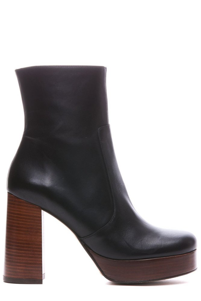 Angel Alarcon Cadeo Platform Ankle Boots In Black