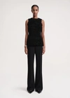 Totême Curly Mulberry Silk Knit Black In Black