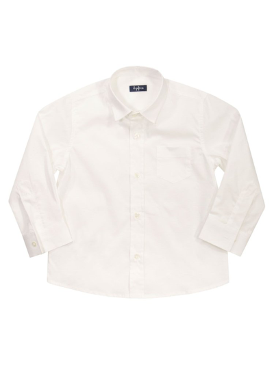 Il Gufo Stretch Poplin Shirt In White