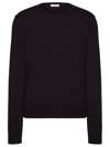 Valentino Garavani Man Sweater Black Size L Virgin Wool In Black