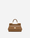 Dolce & Gabbana Small Sicily Handbag In Brown