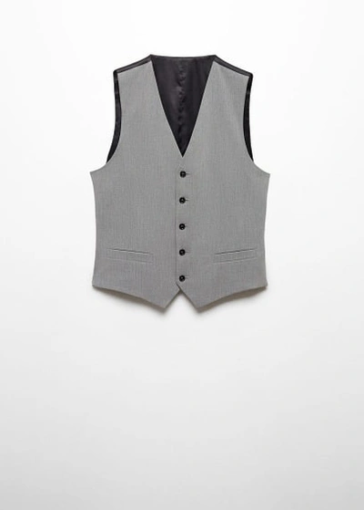 Mango Man Waistcoat Grey