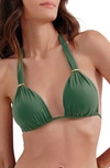 Vix Swimwear Bia Bikini Top In Green