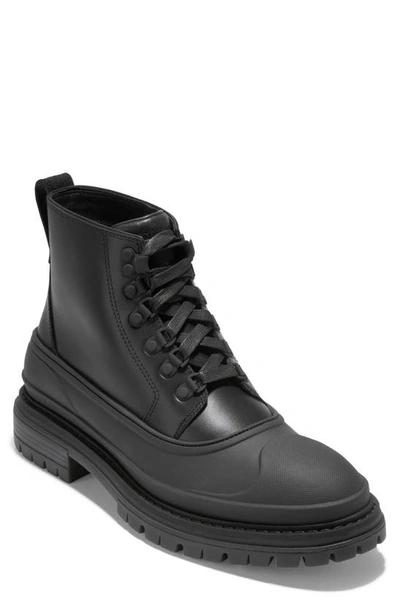 Cole Haan Men's Stratton Shroud Leather Lug-sole Boots In Black