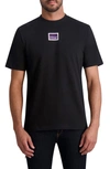 KARL LAGERFELD LOGO PATCH GRAPHIC T-SHIRT