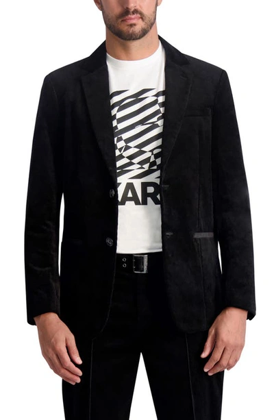 Karl Lagerfeld Men's Corduroy 2-button Blazer In Black