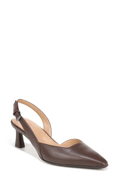 Naturalizer Dalary Slingback Pumps In Mocha Leather