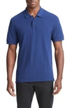 Vince Pique Short Sleeve Polo In Royal Blue