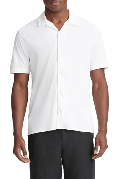 Vince Men's Pique Cabana Button-down Shirt In Optic White