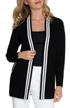 LIVERPOOL LOS ANGELES TIPPED OPEN FRONT CARDIGAN