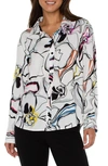 LIVERPOOL LOS ANGELES ABSTRACT PRINT BUTTON-UP SHIRT