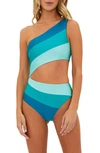 Beach Riot Joyce One Piece In Cosmic Colorblock