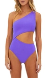 BEACH RIOT CELINE CUTOUT ONE-SHOULDER ONE-PIECE SWIMSUIT