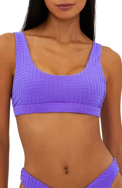 Beach Riot Peyton Textured Bikini Top In Ultra Violet