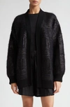 Max Mara Estonia Open-front Wool Cardigan In Black