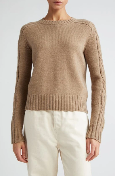 Max Mara Womens Sand Berlina Cable-knit Cashmere Jumper In Sabbia