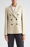 MAX MARA CALATA DOUBLE BREASTED CASHMERE & WOOL BLAZER