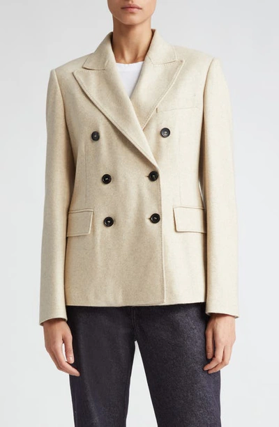 Max Mara Ettore 双排扣西装夹克 In Beige