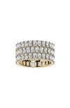 JENNIFER FISHER 18K GOLD LAB CREATED DIAMOND ETERNITY RING