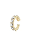 JENNIFER FISHER 18K GOLD LAB CREATED DIAMOND SINGLE EAR CUFF