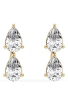 JENNIFER FISHER PEAR CUT LAB CREATED DIAMOND FASHION STUD EARRINGS