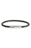 JONAS STUDIO SINGLE BRAIDED LEATHER BRACELET