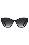 Moschino Women's Mos155/s 55mm Cat-eye Sunglasses In Black Grey