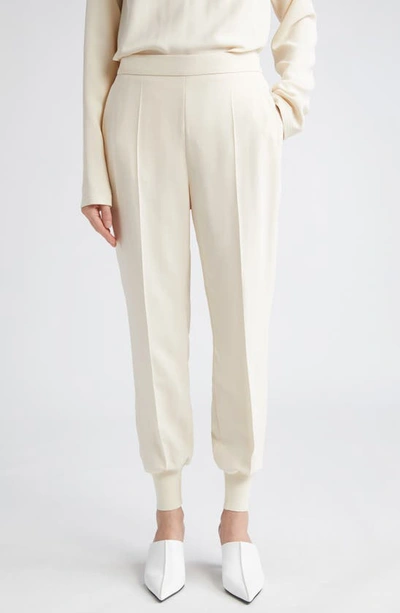 Stella Mccartney Iconic Pleated Joggers In 9201 Gesso