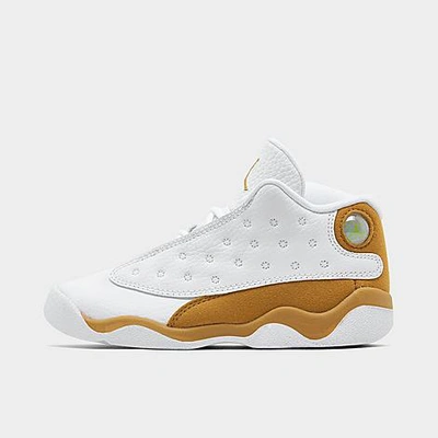 Nike Babies' Jordan Kids' Toddler Air Retro 13 Basketball Shoes In White/wheat