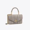 Tory Burch Mini Kira Top-handle Bag In Gray Heron