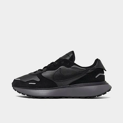 Nike Womens Anthracite Black Phoenix Waffle Leather And Mesh Low-top Trainers In Grey