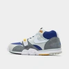 Nike Gray & Blue Air Trainer 1 Sneakers In Light Silver/black/deep Royal Blue/football Grey
