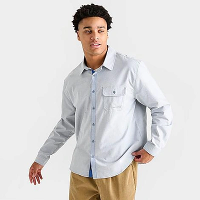 Converse Men's Oxford Long-sleeve Button-down Shirt In Cocoon Blue