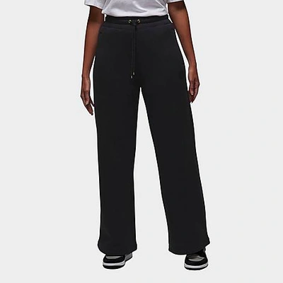 Nike Jordan Women's Flight Fleece Pants In Black Heather 