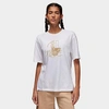 Nike Jordan Boxy Graphic T-shirt In White In White/desert