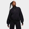 Nike Jordan Flight Fleece Quarter Zip Sweatshirt In Black In Black 
