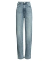 Mother Woman Jeans Blue Size 25 Cotton, Lyocell, Polyester, Elastane In Blue
