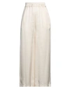 Croche Crochè Woman Pants Ivory Size L Viscose In White
