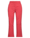 Department 5 Woman Pants Red Size 28 Cotton, Elastane