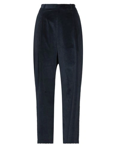 Niū Woman Pants Navy Blue Size Xs Cotton In Navy Blue